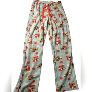Rudolph The Red Nosed Reindeer Soft Touch Fleece Plush Pajama  Pants 🦌🔴
